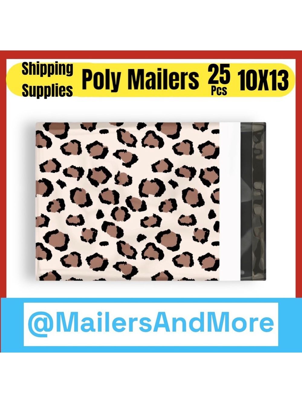 25 10X13 Poly Mailers Leopard Shipping Envelopes Bags PRICE IS FIRM - Picture 6 of 9